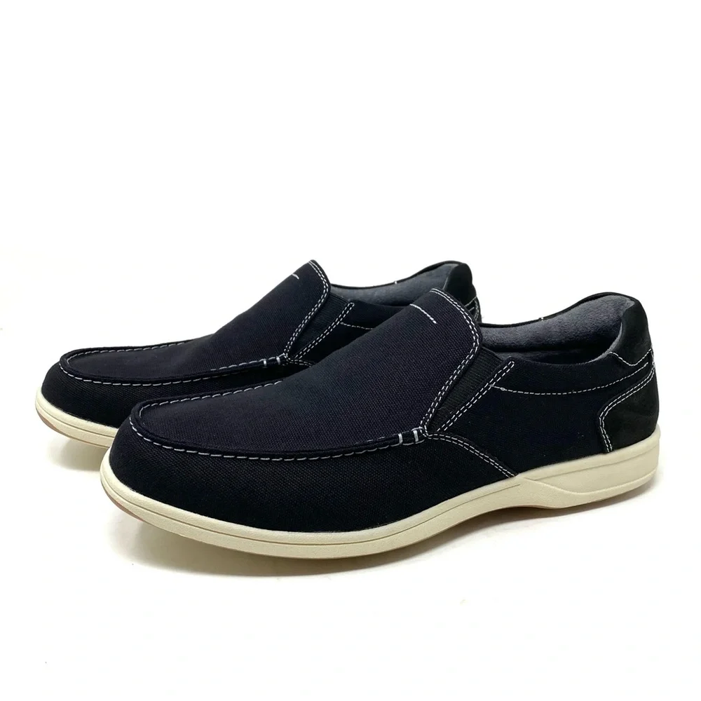 Florsheim Lakeside Canvas Moc Toe Slip-On Shoes Men’s 14 M Black